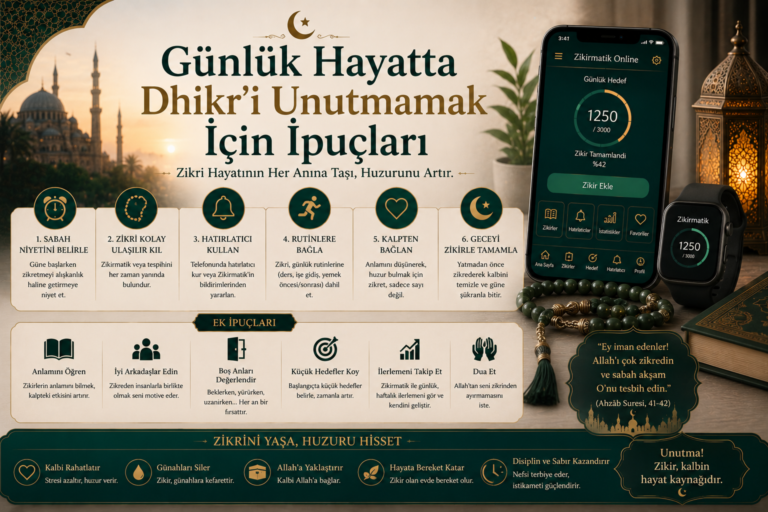 Günlük Hayatta Dhikr’i Unutmamak İçin İpuçları