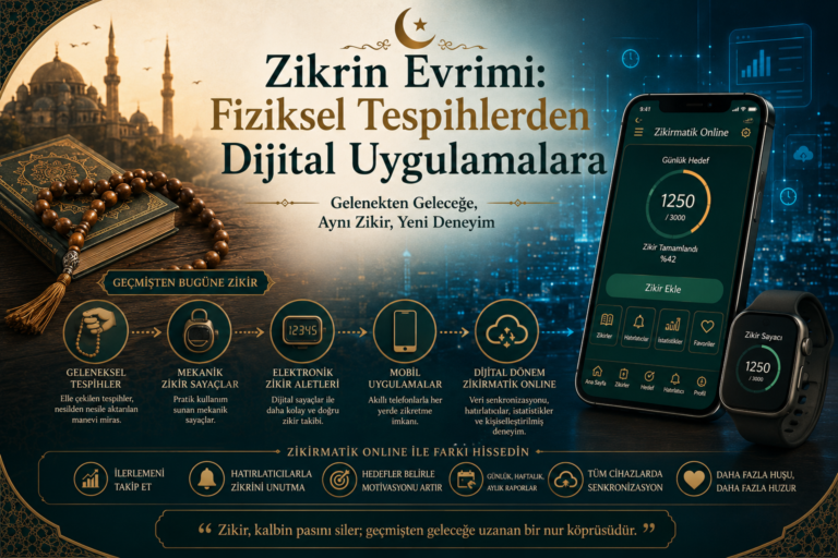 Zikrin Evrimi: Fiziksel Tespihlerden Dijital Uygulamalara